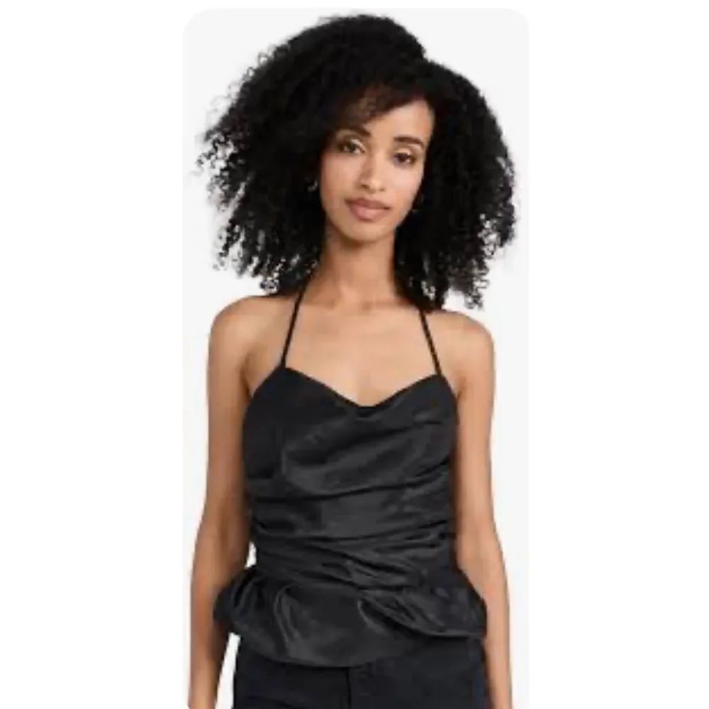 SIMKHAI Hailee Halter Top in Black NWT Size 14